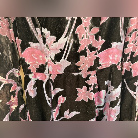 NWOT Kut from the Kloth Burnout Black Purple Velvet Sheer Dress Long Sleeve 8 - Picture 4 of 16